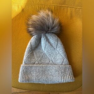 EUC Anthropologie Gray Pom Pom Hat
